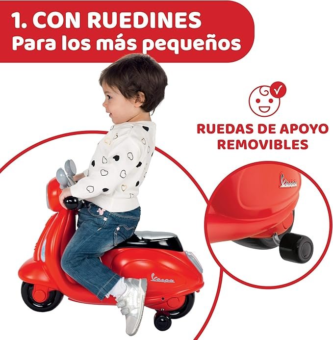 Opiniones Chicco Vespa Primavera para niños - Moto correpasillos con panel electrónico - Juguete para niños | Foto del producto.