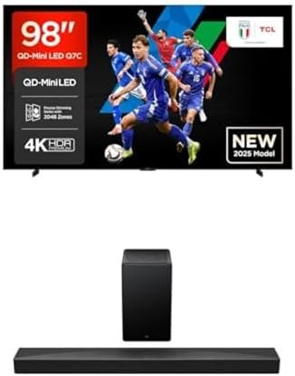 Opiniones TCL 98Q7C 98" QD-Mini LED, 4K HDR Premium 3000 - Descubre el máximo realismo en tus películas y series con la increíble calidad de imagen de este televisor de 98 pulgadas. ¡Disfruta de cada detalle con la tecnología QD-Mini LED y el HDR Premium 3000!
