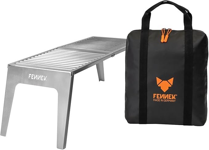 Parrilla móvil FENNEK Klappprost XL con bolsa | Opiniones y análisis exhaustivo | Gran superficie de parrilla de 56 x 24 cm | Resistente y estable.