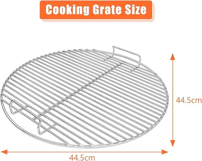 Parrilla de cocción y carbón para barbacoas Weber de 47 cm - Opiniones Denmay 7432 7440 para Weber One-Touch, Bar-B-Kettle. ¡Aprovecha al máximo tu barbacoa con esta parrilla de alta calidad!