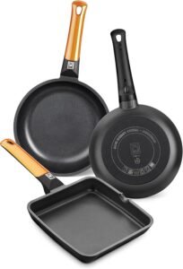 Asador liso BRA Efficient Orange Grill, 28 cm, aluminio fundido antiadherente Platinum Plus - Opiniones