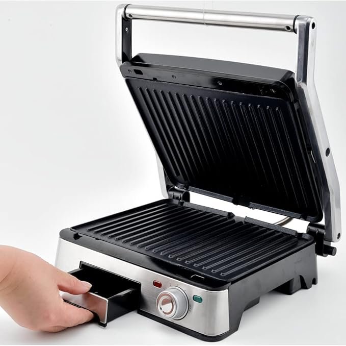 Opiniones ARDES Parrilla eléctrica de contacto Profesional 1800W Plancha Eléctrica para Bocadillos con 5 niveles de Temperatura - Foto del producto en alta calidad.