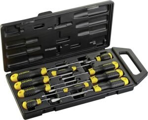 STANLEY Juego de 10 destornilladores Cushion Grip, 5 Punta Plana y 5 Phillips - Opiniones y Reseñas