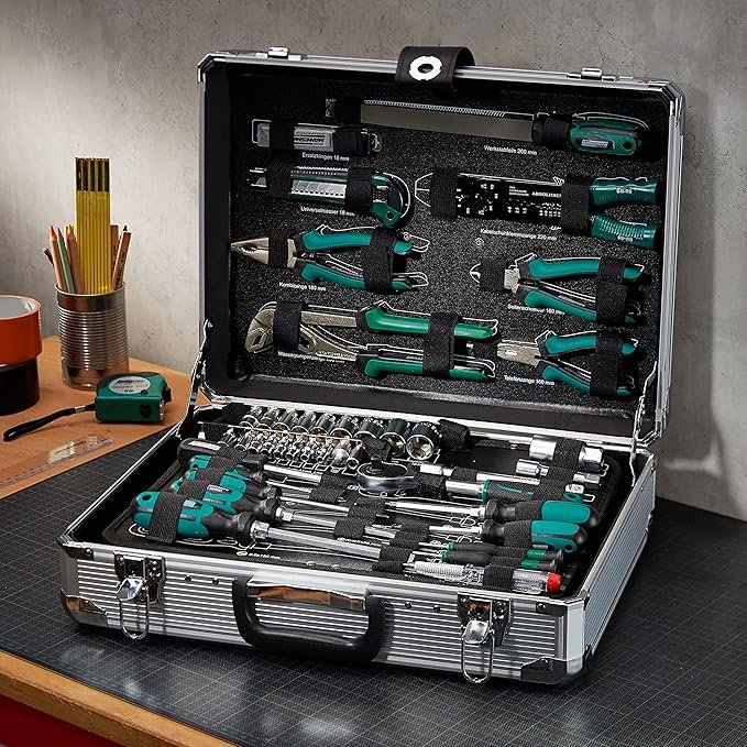 Maletín de herramientas Mannesmann M29075 de aluminio, equipado con 108 piezas - Opiniones y review