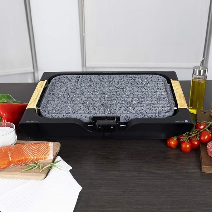 Opiniones Cecotec Plancha Eléctrica Reversible Rock&Water 3000 Twin 2200 W 2 Superficies Grill Plancha Revestimiento Antiadherente