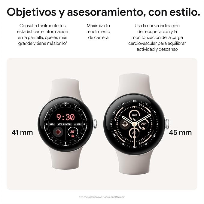 Opiniones Google Pixel Watch 3 (41 mm) - Caja Oro Champagne - Correa Verde liquen - Wi-Fi