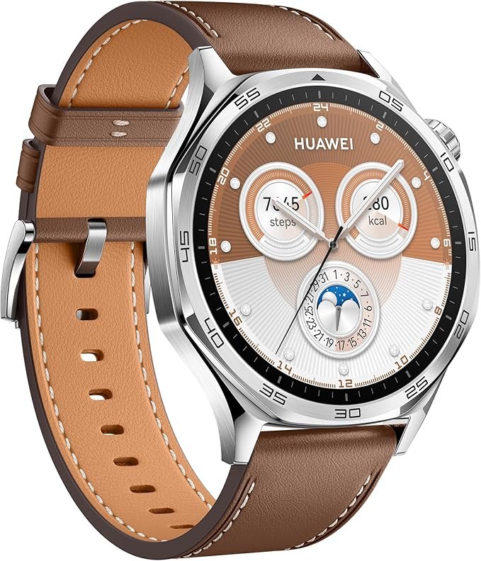 HUAWEI Watch GT 5 46mm Smartwatch Marrón: Diseño Sofisticado, Experiencia Running y Ciclismo, Seguimiento de Salud, 14 días Batería, iOS & Android.