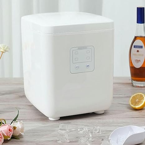 Máquina para fabricar hielo sobre encimera: Máquina eléctrica autolimpiante y portátil. ¡Obtén hielo fresco en segundos!