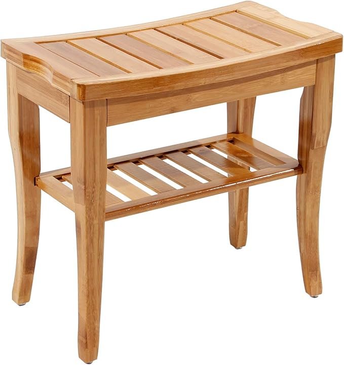 Taburete de Baño de Bambú Antideslizante Impermeable - Opiniones Sogesfurniture