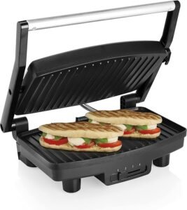 Tristar GR-2856 Parrilla eléctrica con revestimiento antiadherente - Opiniones y especificaciones - 28 x 19 cm. ¡Descubre la mejor parrilla eléctrica para cocinar en casa!