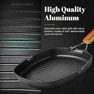 Opiniones WECOOK! Ecostone Grill Asador Inducción Rayas 24 X 24cm, Antiadherente ILAG Ecológico sin PFOA, Aluminio Fundido - Producto de calidad con opiniones positivas - Compra ahora y disfruta de asados perfectos sin preocupaciones. ¡Aprovecha esta oferta hoy mismo!