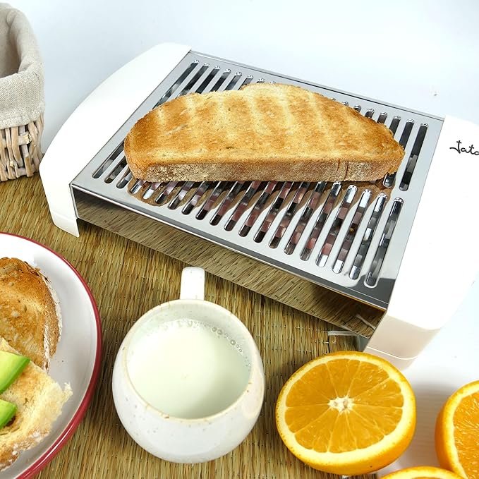 Tostador Horizontal Jata TT589 de Cuatro Barras Blanco - Parrilla de Acero Inoxidable