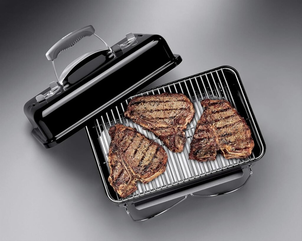 Weber Go-Anywhere Barbacoa de carbón - Superficie de Parrilla 42 x 26 cm - Barbacoa Portátil Ligera - Opiniones y Características - Comprar en línea