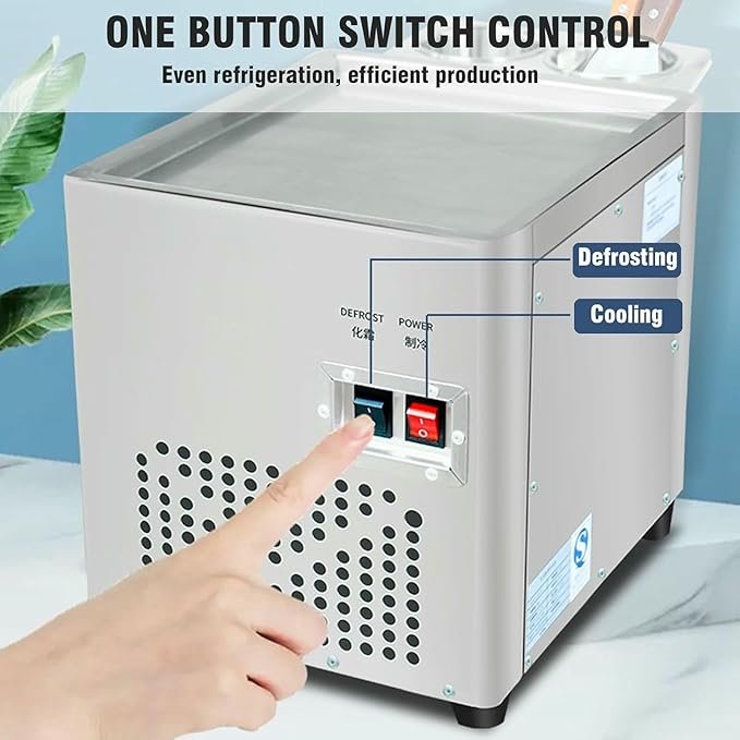 Máquina De Rollo De Helado Frito Comercial - Opiniones VYUJHNBG