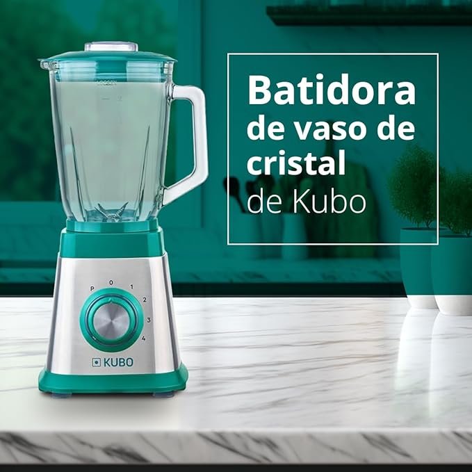 Opiniones Batidora de Vaso - Jarra de Cristal - Potencia 1000W - 4 velocidades - 6 Cuchillas de Acero Inoxidable.