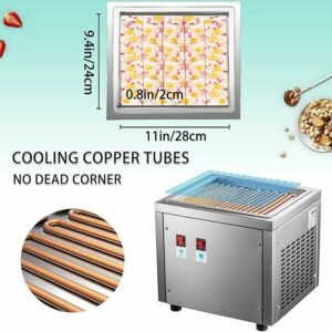 Fabricante de helados enrollados comerciales, fabricante de rollitos de helado frito, máquina de yogurt de helado en casa con 2 rasguños - ¡Consigue hoy mismo la mejor máquina para hacer helados enrollados y rollitos de helado frito en casa! Disfruta de deliciosos helados personalizados con esta máquina de yogurt de helado. ¡Compra ahora y sorprende a todos con tus creaciones heladas!