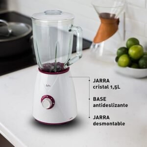 Opiniones Jata BT265: Batidora de Vaso 1300W con 4 Cuchillas de Acero Inoxidable - ¡Descubre sus 2 velocidades y la función Pulse! Jarra desmontable. ¡Haz clic para más detalles!