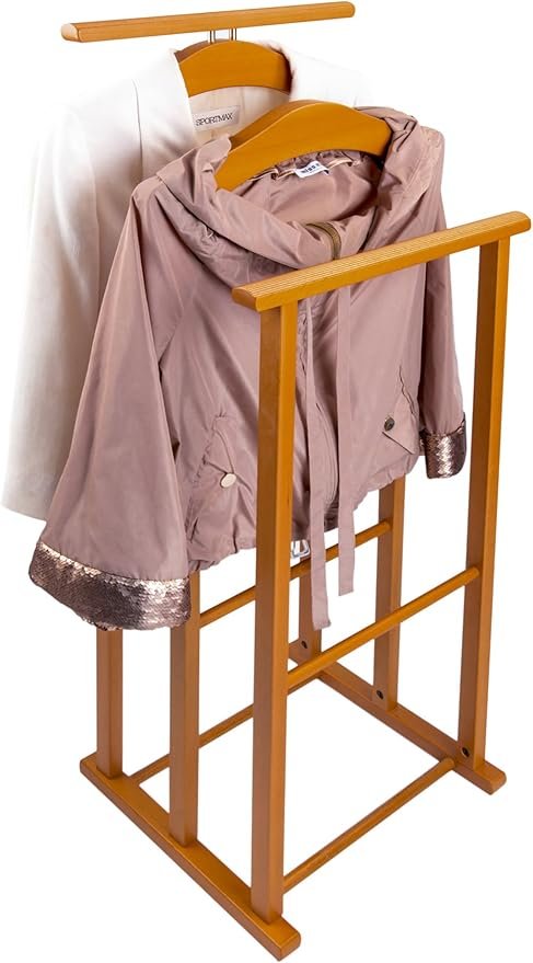 Galán de Noche para Dormitorio Maxi, Madera - Soporte Triple. Perfecto para mantener tu ropa ordenada y lista para el día siguiente. ¡Consíguelo ahora!