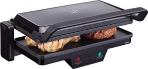 Imagen de producto de la parrilla eléctrica Jata GR266 3 en 1 con 1000W de potencia y placas antiadherentes de 27 x 14 cm. ¡Descubre las opiniones de los usuarios y aprovecha esta increíble oferta!