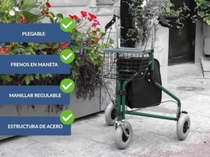 ¡Descubre la mejor opción con el andador plegable QUIRUMED de 3 ruedas! Con canasto y mochila, frenos en las manetas y regulable en altura. ¡Aprovecha ahora las opiniones de nuestros clientes satisfechos!