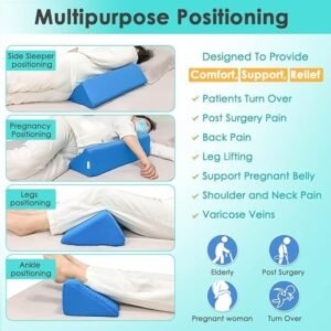 Almohadas de cuña para cama de dormir con gel y posicionadores corporales, inclinación de 30 grados - Opiniones y recomendaciones.