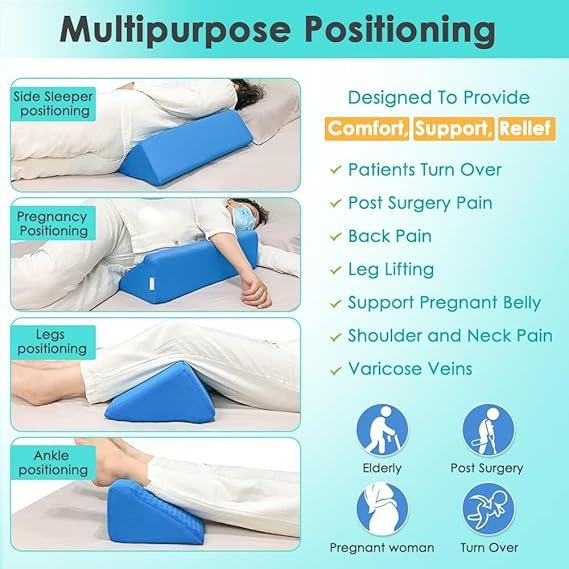 Almohadas de cuña para cama de dormir con gel y posicionadores corporales, inclinación de 30 grados - Opiniones y recomendaciones.