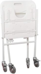 Taburete de Ducha Plegable - Silla de Ducha con Ruedas - Opiniones Identités - Asiento de Ducha - Silla de Baño - Taburete de Baño con Respaldo - ¡Cómodo y Funcional!