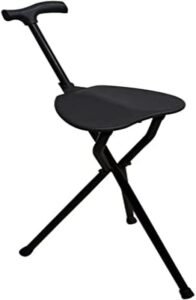 ¡Descubre el resistente bastón con asiento de patas trípode que aguanta hasta 100 kg! Fabricado en aluminio de alta calidad, es la opción ideal para personas que necesitan descansar durante largas caminatas. ¡Cómodo y duradero, este bastón con asiento es tu mejor aliado en tus actividades al aire libre!