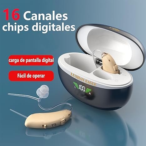 Auriculares amplificados LUSHAN EAGLE con reducción de ruido inteligente - 16 canales chips digitales, amplificador recargable. ¡Descubre la mejor calidad de sonido en tus manos!