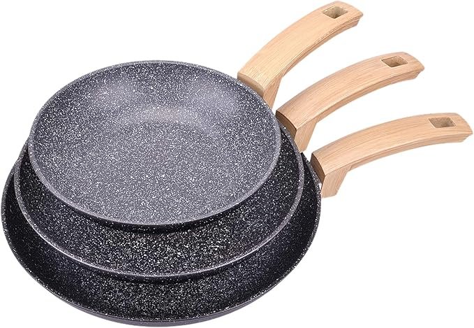 Opiniones Alluflon Etnea Edición Madera Juego de 3 Sartenes con Revestimiento Hardoise Antiadherente y Antirayadura - Descubre la mejor calidad en utensilios de cocina con este set de sartenes de alta gama. ¡No te arrepentirás de invertir en tu cocina! #AlluflonEtnea #SartenesAntiadherentes #CocinaProfesional