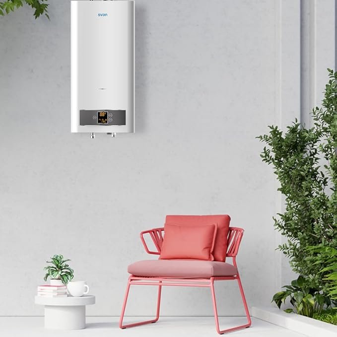 Opiniones Svan Calentador Estanco SCE1100ADB. Calentador de agua con instalación vertical, 11l/min, bajo consumo de energía, control táctil. ¡Descubre sus ventajas!