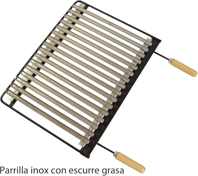 Opiniones Imex El Zorro 71407 - Barbacoa con Parrilla, INOX, 60 x 43 x 33 cm - Descubre la mejor parrilla de acero inoxidable para tus asados al aire libre. ¡Compra ahora y disfruta de deliciosas parrilladas en compañía de tus seres queridos!
