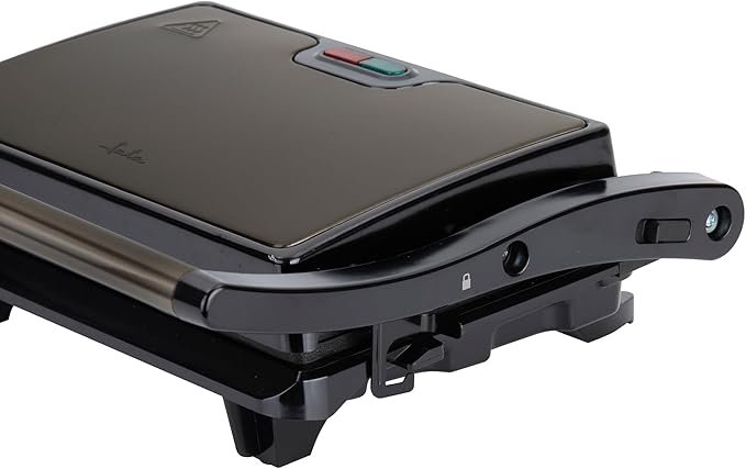 Opiniones Jata JEGR1106 Parrilla Eléctrica Grill 750 W, Placas lisas Antiadherentes de 22,5 x 14,6 cm, Cocina todo tipo de alimentos - Imagen del producto en su totalidad