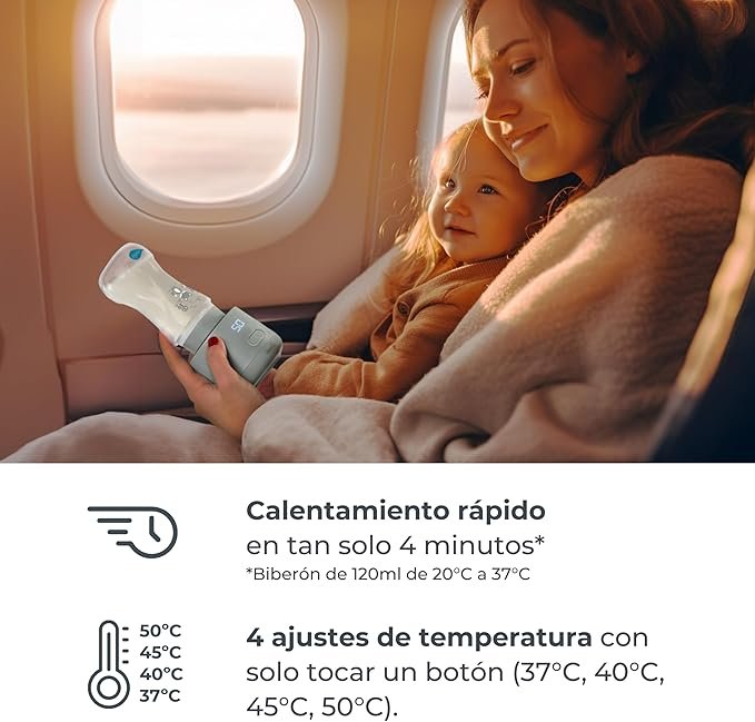 Nuvita 1162 Calientabiberones portátil universal Warm'n'Go con USB - Opiniones y descripción completa del producto, calentamiento rápido, 4 ajustes de temperatura.