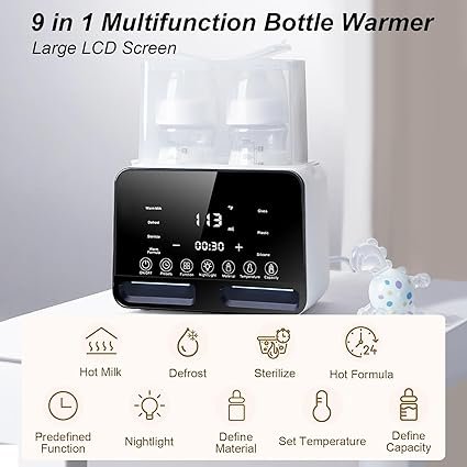 Opiniones Calienta Biberones y Esterilizador, 9 en 1 Calentador de Biberones Rápido de Alimentos y Descongelador Calentador Vapor Bebés - Producto destacado con múltiples funciones para el cuidado de tu bebé. ¡Compra ahora y disfruta de la tranquilidad que te mereces!