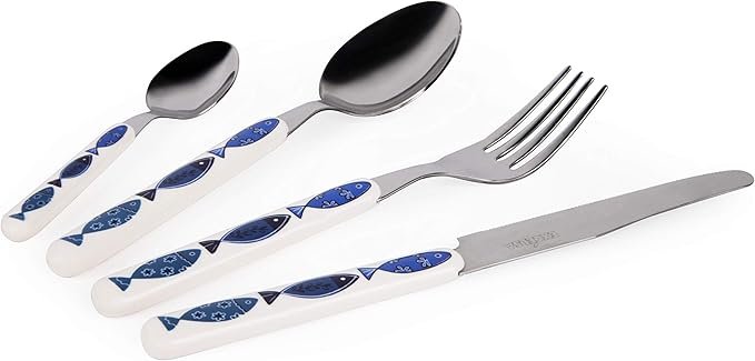 Opiniones Excelso Ocean Cubertería de 24 Piezas, Acero Inoxidable - Compra Ahora.