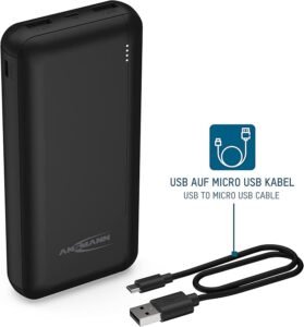 ANSMANN Batería externa de 20000 mAh con indicador de estado LED y 2 puertos - Opiniones y reseñas - Compra ahora tu batería externa de 2,1 A. ¡Aprovecha esta oferta!