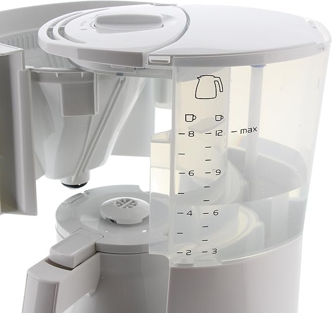 Cafetera de Filtro Independiente Melitta 1017-05 en color Blanco con Termos - 8 Tazas de café molido - Potencia de 1000 W. ADQUIÉRELA HOY!