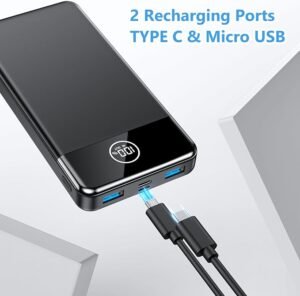 OHOVIV Batería externa de carga rápida de 26800 mAh, PD3.0 QC4.0 USB-C/USB-A Powerbank - Opiniones y Características