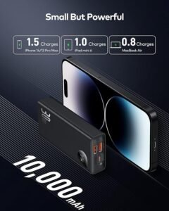 Baseus Bateria Externa 10000mAh, PD 30W Carga Rapida Power Bank con Pantalla LED y USB C - Opiniones y Precio.