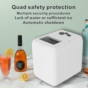 Mini máquina para fabricar hielo sobre encimera - Opiniones Máquina de hielo de 24 libras para uso doméstico y en exteriores. ¡Obtén hielo fácilmente en cualquier momento! #MáquinaDeHielo #HieloEnCasa #FabricadorDeHielo