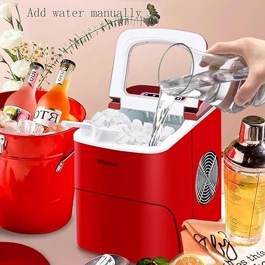 Máquina para fabricar hielo sobre encimera - Opiniones y características - 9 cubitos de hielo listos en 8 minutos - 33 libras/24 horas