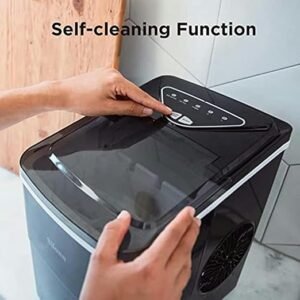 Máquina para fabricar hielo sobre encimera - Opiniones y características - 9 cubitos listos en 6 minutos - 26 libras en 24 horas - ¡Compra ya la tuya!