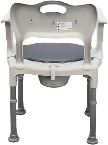 Taburete de Ducha Plegable para Silla de Ruedas con Ruedas, Silla de Inodoro con Inodoro - Opiniones Genérico