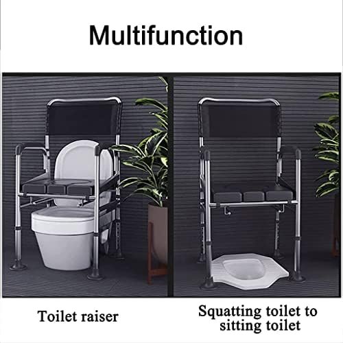 Taburete de Ducha Plegable con Ruedas para Silla de Ruedas, Silla de Inodoro con Inodoro, Silla de Ducha/Inodoro Plegable - Opiniones Genérico