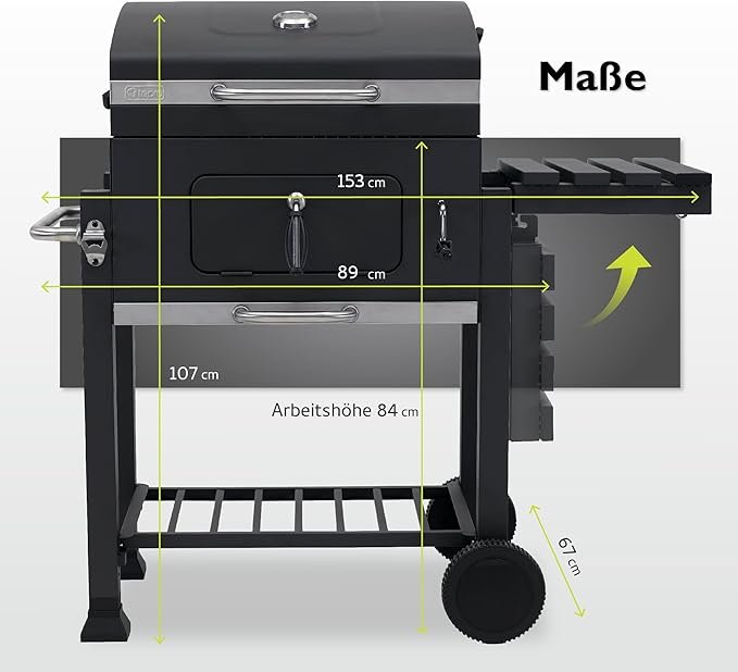 Barbacoa de carbón Tepro Toronto Click - Antracita y Acero Inoxidable