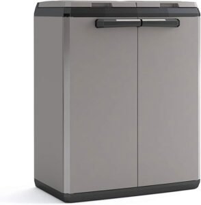 Opiniones Keter Armario Split Reciclaje|Contenedor con tapa para la recogida diferenciada.