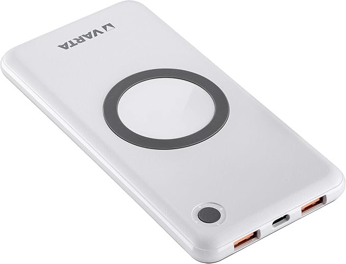 Varta Wireless Power Bank 10000 + Cable de Carga, 10000 mAh - Opiniones y Reseñas - Producto con carga rápida y eficiente - Compra online y disfruta de la libertad de cargar tus dispositivos donde quieras. ¡No te quedes sin batería! #WirelessPowerBank #VartaPowerBank #CargaRápida
