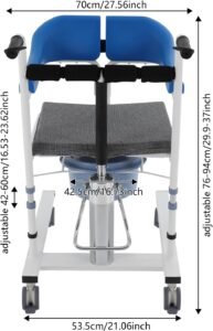 Silla de enfermería de transferencia, silla de ducha multifunción, silla de ruedas hidráulica del paciente - Opiniones y descripción del producto - Imagen del producto de alta calidad.