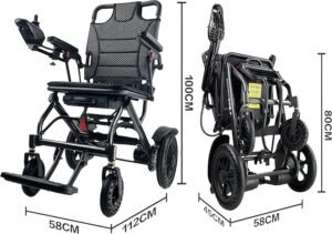 Silla de ruedas eléctrica plegable y ligera ByteTecpeak D04 - Opiniones y características.
